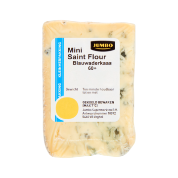 Jumbo Mini Saint Flour Blauwaderkaas 60+ 78g