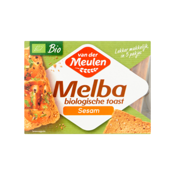 Van der Meulen Melba Biologische Toast Sesam 100g