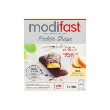 Modifast Protein Shape Bar Dark & White Chocolate Flavor 6 x 31g