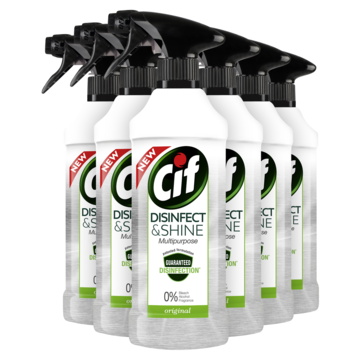Cif Disinfect & Shine Spray Original 6 x 500ml
