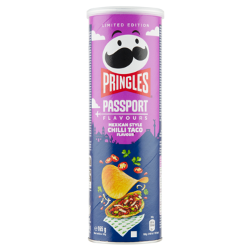 Pringles Passport Flavours Mexican Style Chilli Taco Flavour Limited Edition 165g