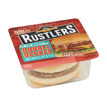 Rustlers Flame Grilled The Mighty Double Decker 237g