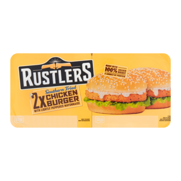 Rustlers Southern Fried Chicken Burger 2 x 145g