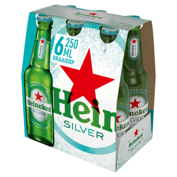 Heineken Silver Bier Draaidop Fles 6 x 250ml