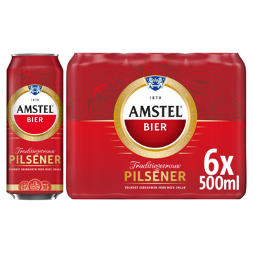 Amstel Pilsener Bier Blik 6 x 500ML