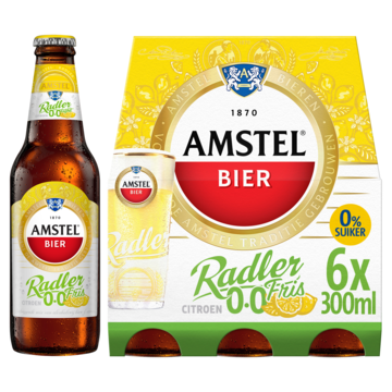 Amstel Radler Fris 0.0 Bier Fles 6 x 300ml