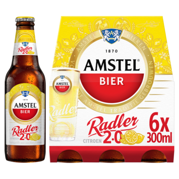 Amstel Radler Citroen Bier Fles 6 x 300ml