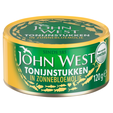 John West Tonijnstukken in Zonnebloemolie 120g