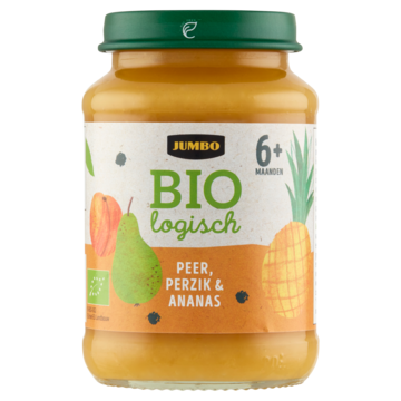 Jumbo Biologisch Peer, Perzik & Ananas 6+ Maanden 190g