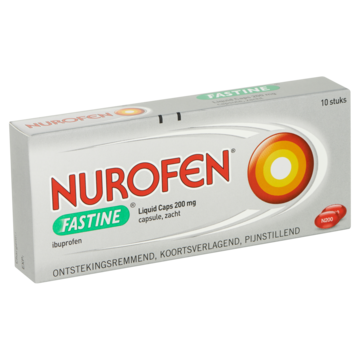 Nurofen Ibuprofen Fastine liquid caps 200 mg, 10 stuks