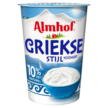 Almhof Griekse Stijl Yoghurt 10% Vet Naturel 450g