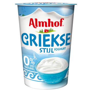 Almhof Griekse stijl Yoghurt 0% Vet Naturel 450g