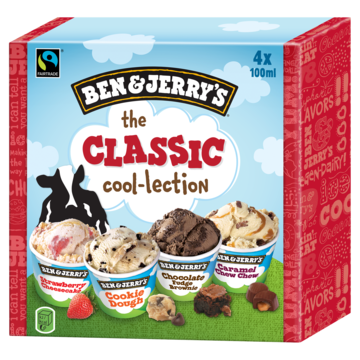 Ben & Jerry's IJs Multipack The Classic Cool Lection Dessert 4 x 100ml