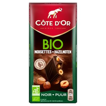 Côte d'Or Chocolade Reep Bio Puur Hazelnoot 150g