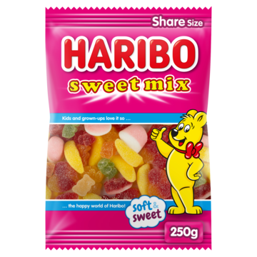 Haribo Sweet Mix, FRUITGOM MET SCHUIM, 250g