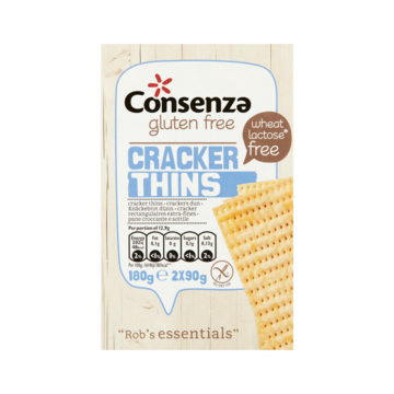 Consenza Crackers Dun Glutenvrij 2 x 90g
