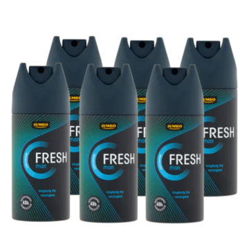 Jumbo Fresh Man Deodorant 6 x 150ml
