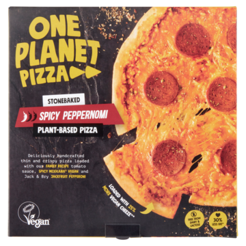 One Planet Pizza Stonebaked Spicy Peppernomi Plant-Based Pizza 302g