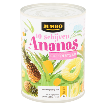 Jumbo Ananas op Fruitsap 10 Schijven 567g