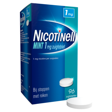 Nicotinell Mint zuigtabletten, helpt je te stoppen met roken 1 mg, 96 stuks