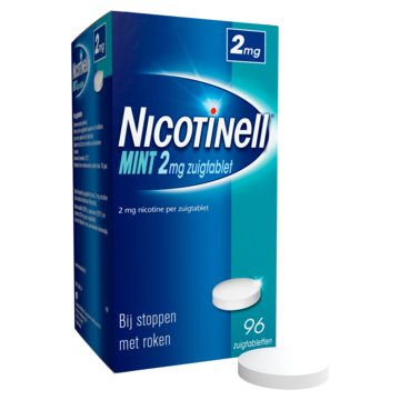 Nicotinell Zuigtablet Mint 2 mg 96 st, voor stoppen met roken