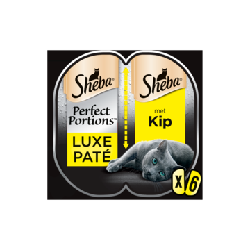 Sheba Perfect Portions - Luxe Paté met Kip - Kattenvoer - 6 x 37, 5g