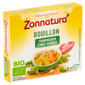 Zonnatura Bio Bouillon Tuinkruiden 6 Stuks 60g