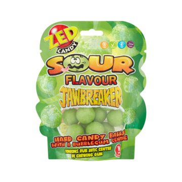 Zed Candy Sour Flavour Jawbreaker 16 Stuks 132g