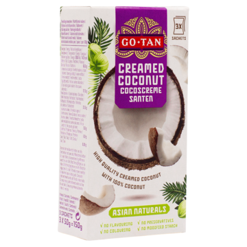 Go-Tan Creamed Coconut Cocoscreme Santen 3 x 50g