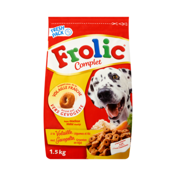 Frolic Droge Brokken Gevogelte, Groenten & Rijst Hondenvoer 1, 5kg