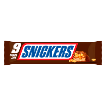 Snickers chocolade repen snackformaat 9 stuks