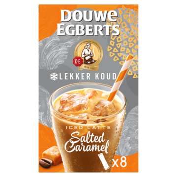 Douwe Egberts Latte Salted Caramel oplos ijskoffie 8 stuks