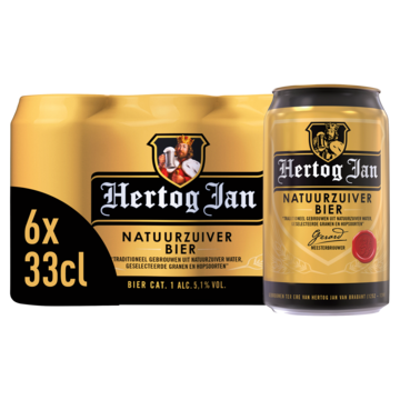 Hertog Jan Pils Blik 6 x 330ML Aanbieding bij Jumbo | Alcoholhoudend 2 verpakkingen met 4 of 6 flesjes of blikjes M.u.v. gekoeld bier