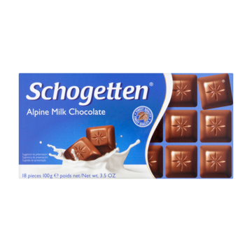 Schogetten Alpine Milk Chocolate 18 Stuks 100g
