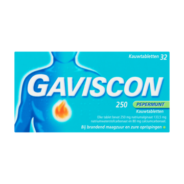 Gaviscon 250 Pepermunt 32 Kauwtabletten