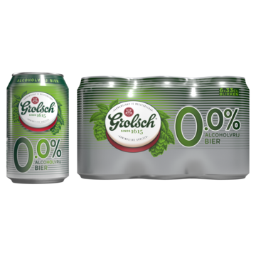 Grolsch 0.0% Bier Blikken 6 x 330ML