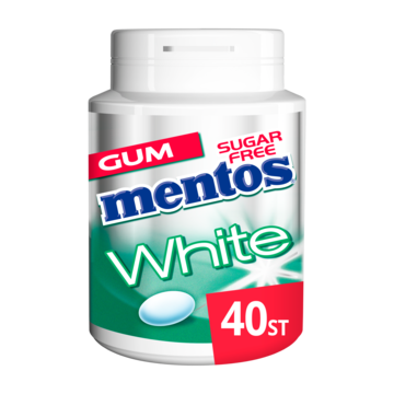 Mentos Gum White Green Mint Pot 40 Stuks