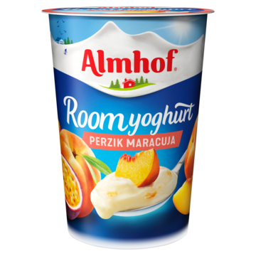 Almhof Roomyoghurt Perzik Maracuja 500g