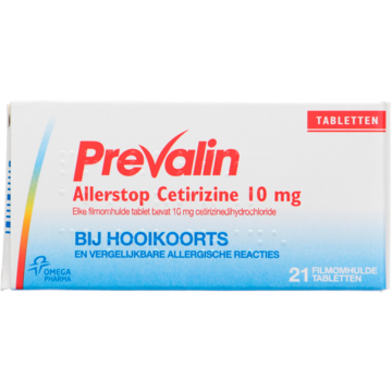 Allerstop cetirizine 10 mg tabletten, 21 stuks