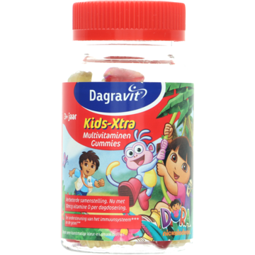 Dora Kids-Xtra multivitaminen gummies, 60 stuks