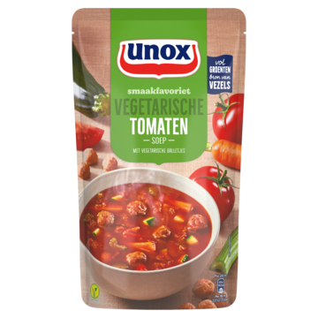 Unox Smaakfavoriet Soep In Zak Vegetarische Tomaten 570ml Aanbieding 2 zakken a 570 ml