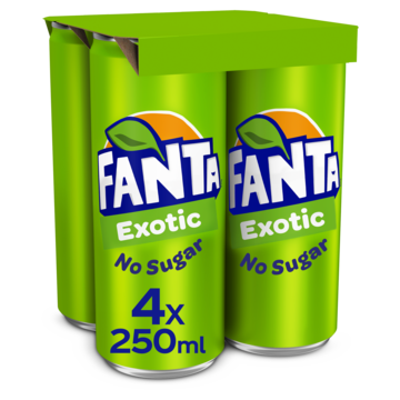 Fanta Exotic No Sugar 4 x 250ml