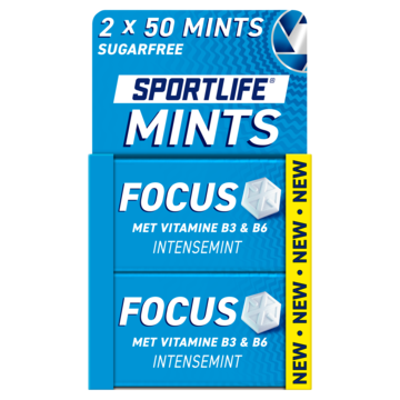 Sportlife Boost Mints Focus Intensemint Suikervrij 2-pack 2 x 35g