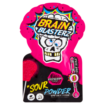Brain Blasterz Raspberry Flavour Sour Powder 10g
