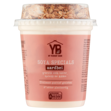 YB by Yoghurt Barn Soya Specials Aardbei 300g