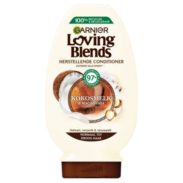 Garnier Loving Blends - Conditioner - Kokosmelk & Macadamia - Normaal tot Droog haar - 250ml