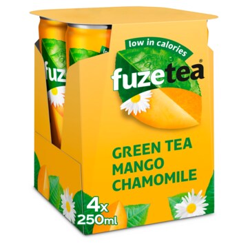 Fuze Tea Infused Ice Tea Green Tea Mango Chamomile 4 x 250ml
