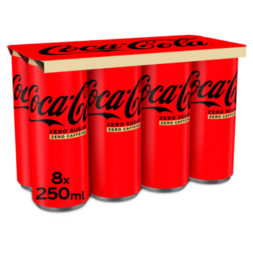 Coca-Cola Zero Sugar Zero Cafeïne 8-pack 250ml