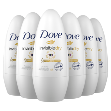 Dove Anti-transpirant Roller Invisible Dry 6 x 50ml