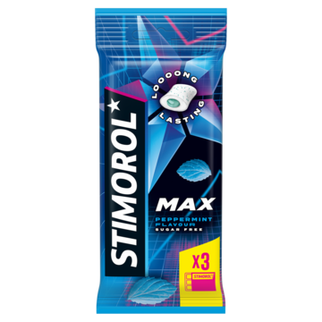 Stimorol Max Splash kauwgom Peppermint Suikervrij 3-pack